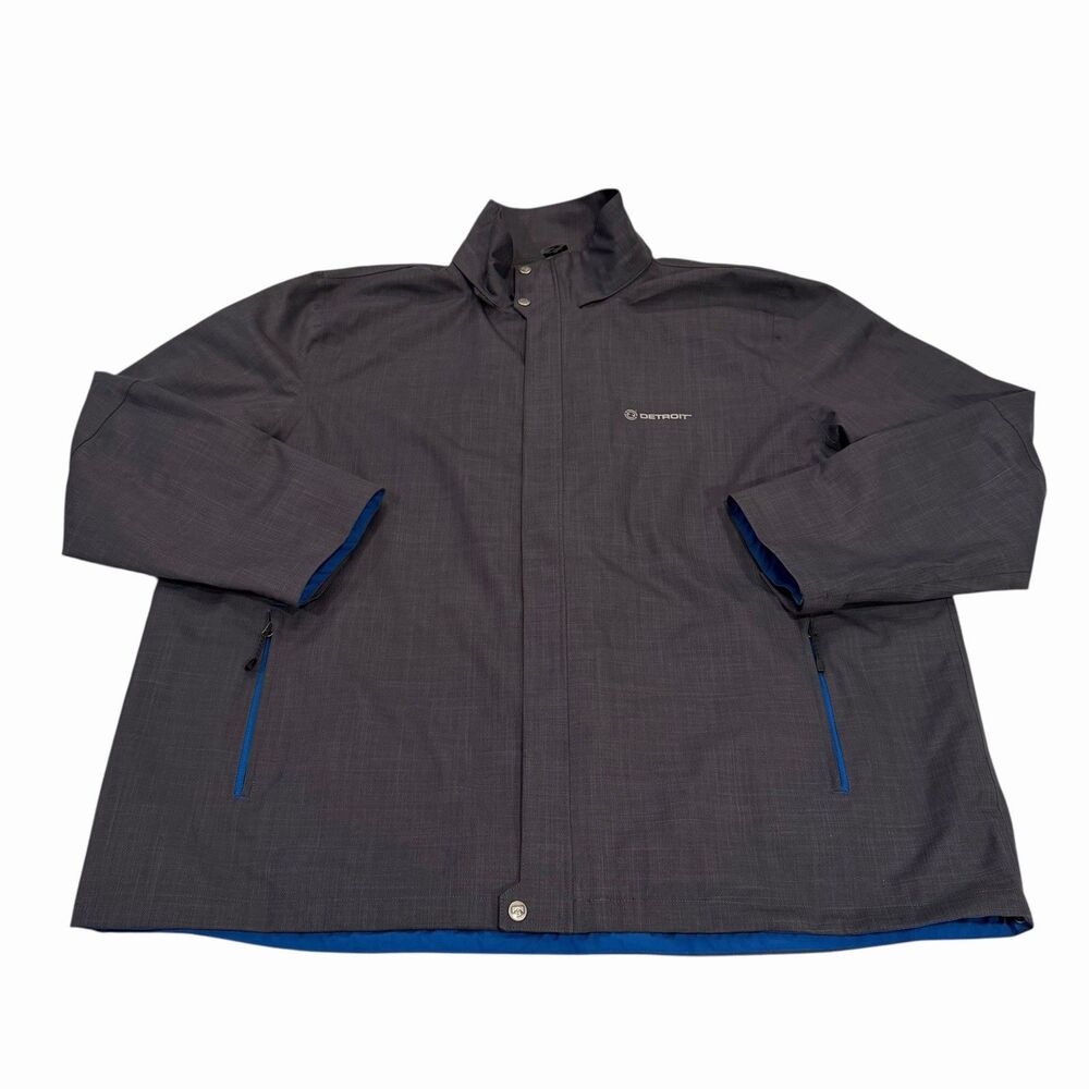 Storm Creek 3XL Softshell Jacket Mens Detroit Diesel Engine Zip Up Gray Racing